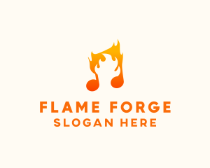 Blazing Flame Music logo design