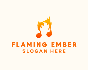 Blazing Flame Music logo design