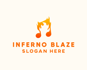 Blazing Flame Music logo design