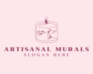 Floral Candle Spa logo design