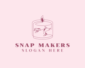 Floral Candle Spa logo design