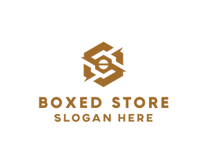 Gold Mechanical Hexagon logo design