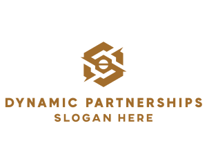 Gold Mechanical Hexagon logo