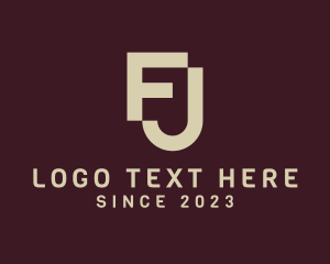 Brown Elegant Letter FJ logo
