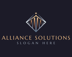 Elegant Pillar Construction logo design