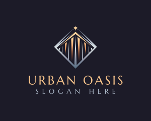 Elegant Pillar Construction logo design