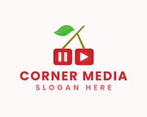 Cherry Media Player logo design