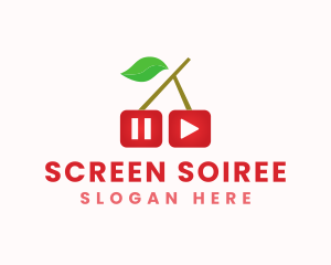 Cherry Media Player logo design