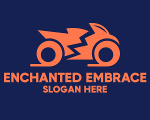 Orange Motorbike Motocycle logo design