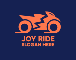 Orange Motorbike Motocycle logo design