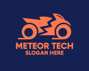 Orange Motorbike Motocycle logo design