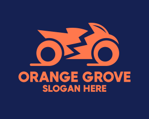 Orange Motorbike Motocycle logo