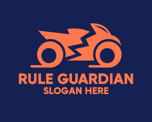 Orange Motorbike Motocycle logo design