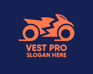 Orange Motorbike Motocycle logo design