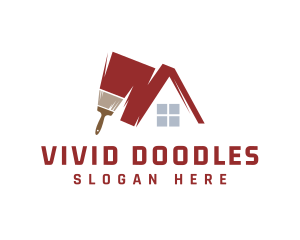 House Painting Brush logo design