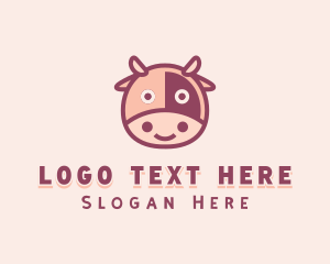Cute Cow Cattle logo