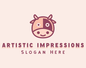 Cute Cow Dairy logo design