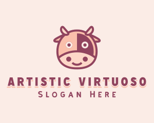 Cute Cow Dairy logo design