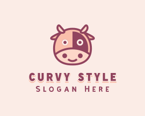 Cute Cow Dairy logo design