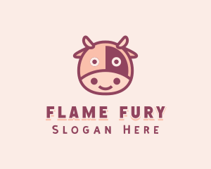 Cute Cow Dairy logo design