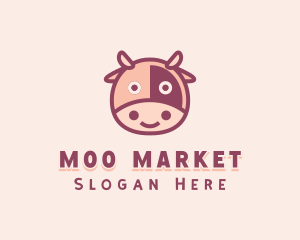 Cute Cow Cattle logo