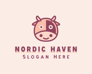 Cute Cow Dairy logo design