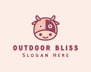 Cute Cow Dairy logo design