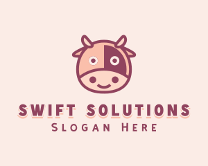 Cute Cow Dairy logo design