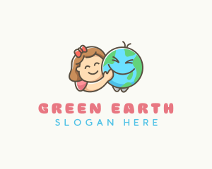 Girl Planet Earth logo design