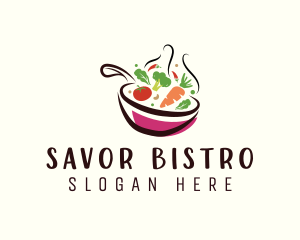 Healthy Vegetable Pan logo design