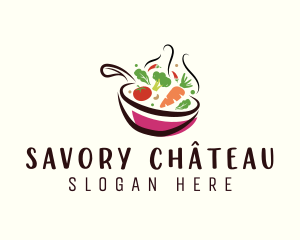 Healthy Vegetable Pan logo design