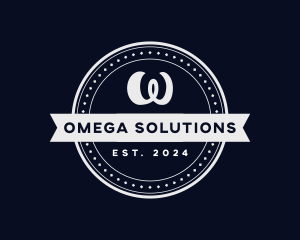 Omega Alphabet Symbol logo design