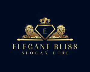 Elegant Crown Lion logo