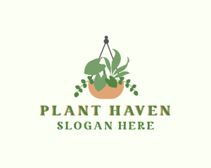 Hanging Garden Plant logo design