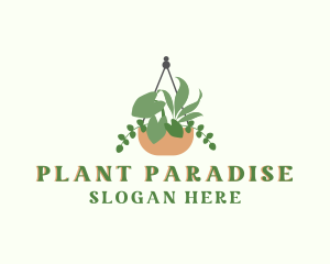 Hanging Garden Plant logo design