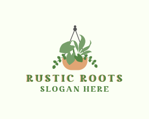 Hanging Garden Plant logo design