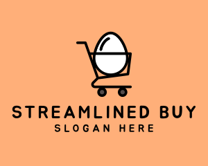 Egg Shopping Cart logo design