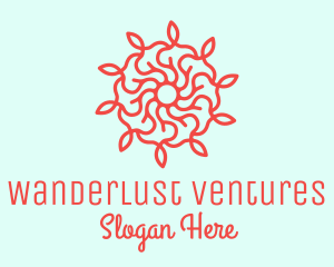 Red Flower Vine Logo