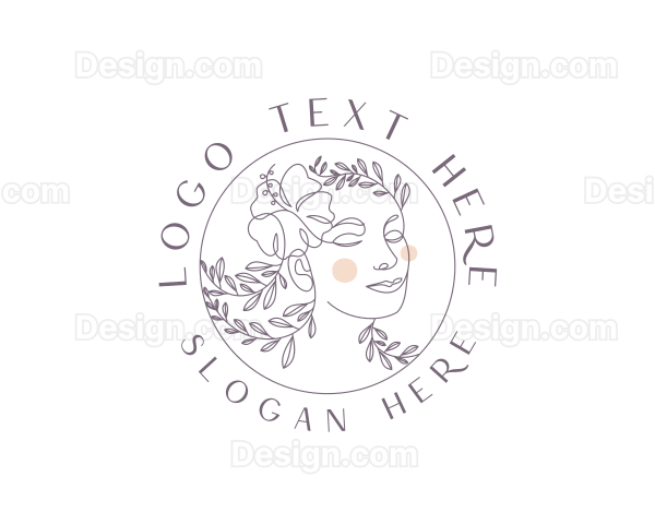 Floral Woman Beauty Logo