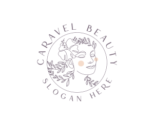 Floral Woman Beauty logo design