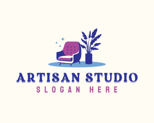 Armchair Plant Furniture logo design