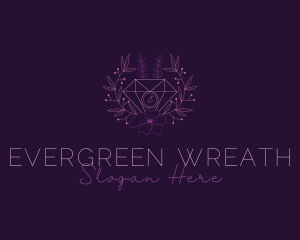 Feminine Floral Diamond Jewelry  logo design