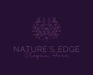 Feminine Floral Diamond Jewelry  logo design