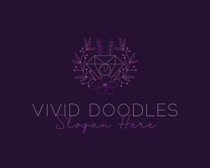 Feminine Floral Diamond Jewelry  logo design