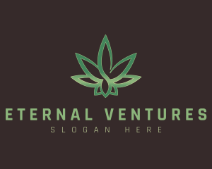 Green Infinite Cannabis logo design