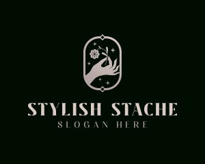 Stylish Flower Hands  logo design