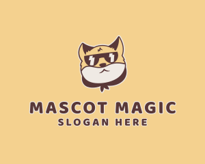 Cat Sunglasses Kitten logo design