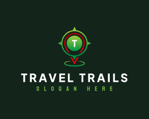 Travel Compass Pin logo