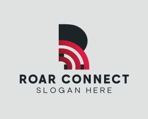 Internet Connection Letter R logo design