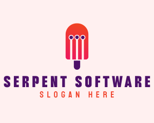 Gradient Popsicle Circuit logo design